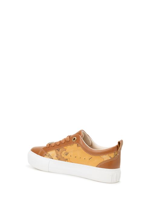 Sneakers in smooth leather and Geo Classic fabric ALVIERO MARTINI | N18140208X014